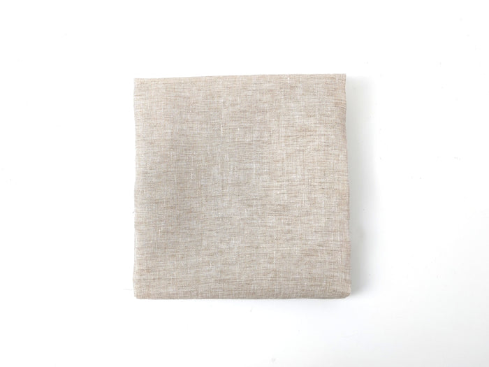 100% Linen Soft&Crisp Fabric 21s Vintage Chambray Beige 8039