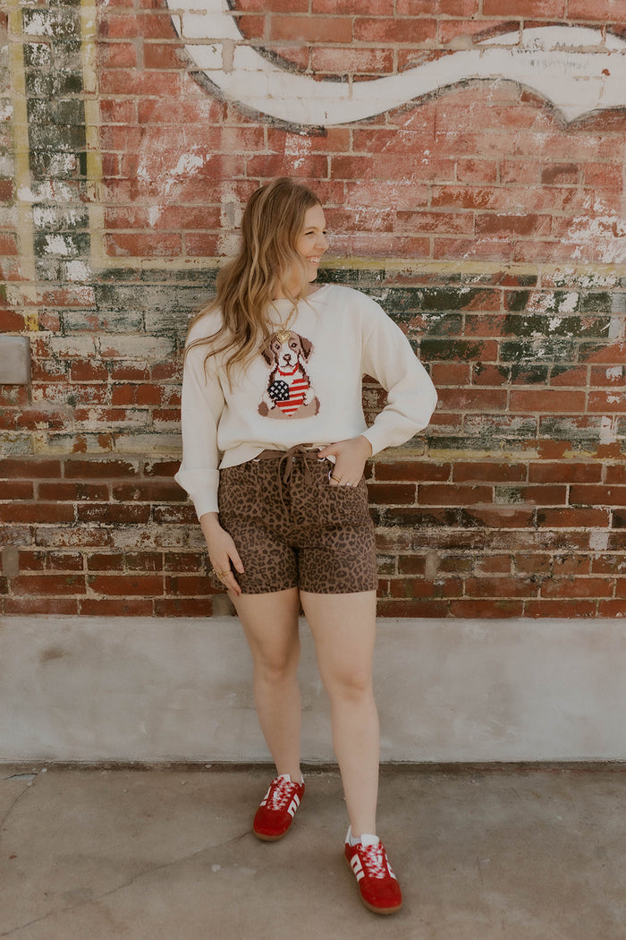 American Heart Puppy Jacquard Sweater
