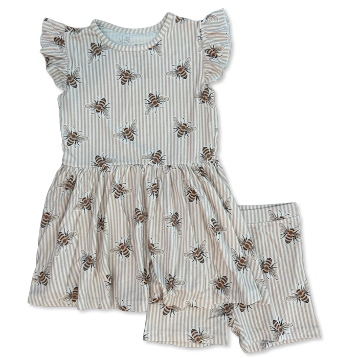 Bee Sweet Twirl Dress & Shorts Toddler