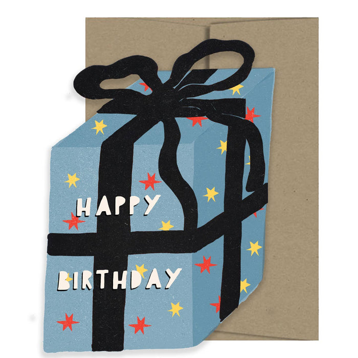 Blue Gift Die Cut Card