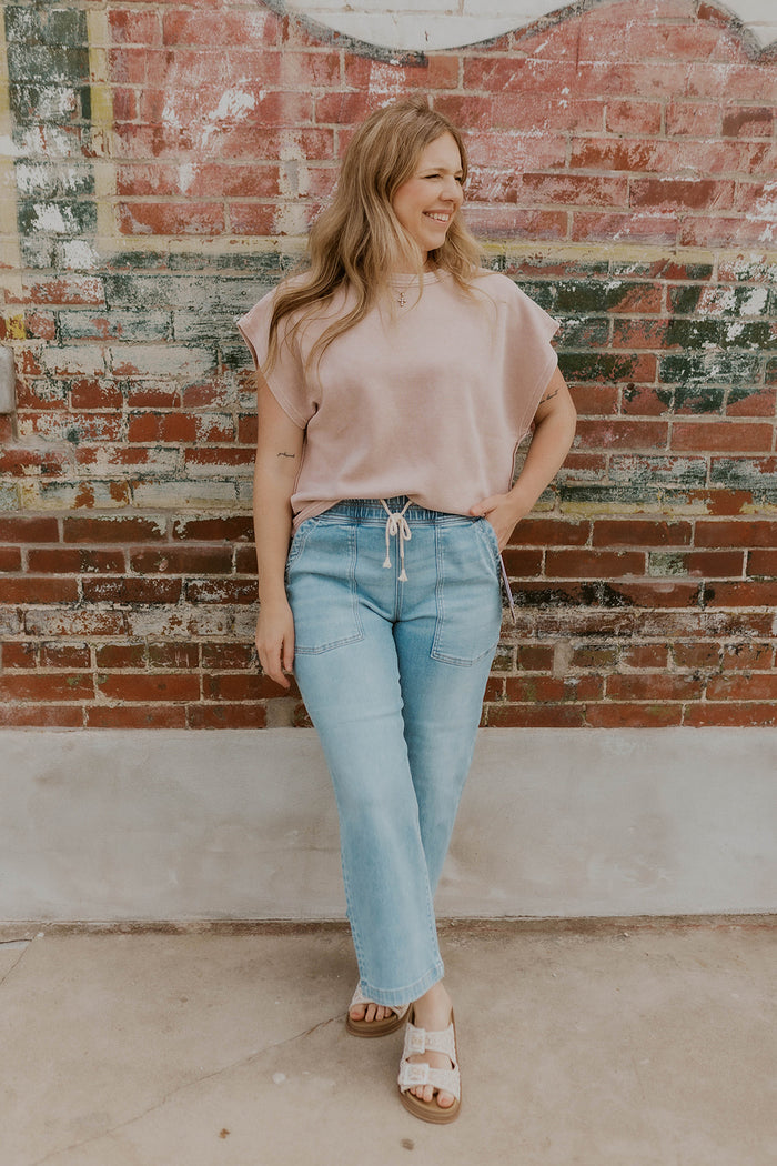 Breckin Pull On Jeans- Risen