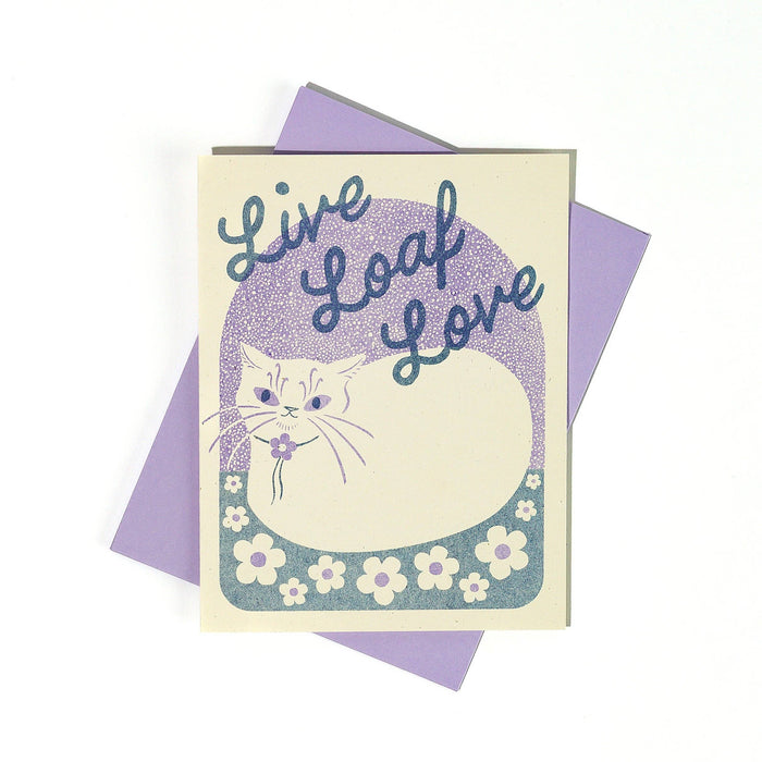 Bromstad Printing Co. - Live Loaf Love - Risograph Greeting Card