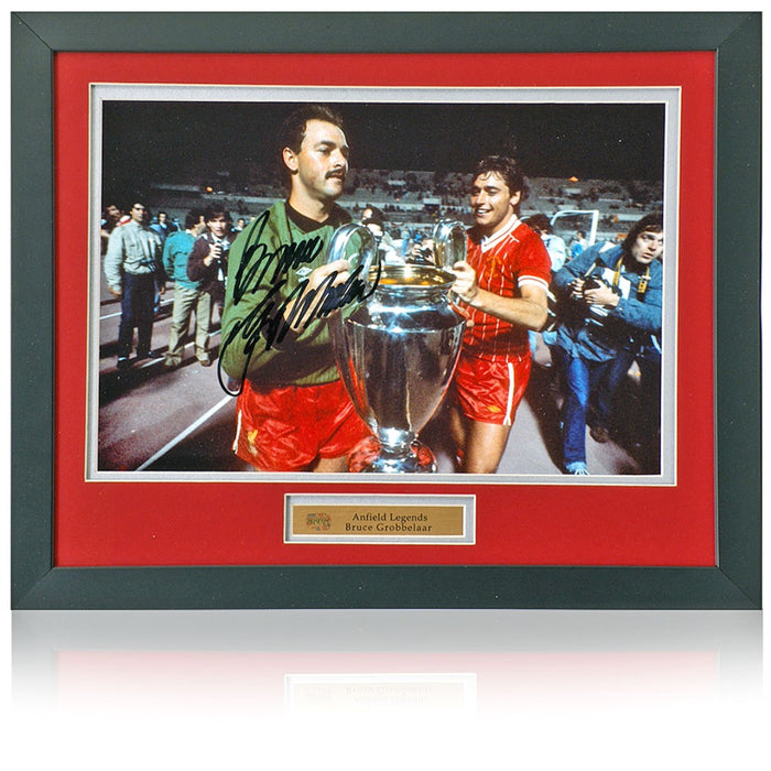 Bruce Grobbelaar Liverpool Legend Hand Signed Photograph 15x19" Framed