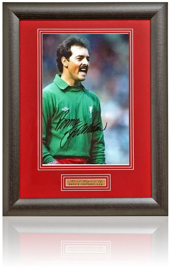 Bruce Grobbelaar Liverpool Legend Hand Signed Photograph 15x19" Framed