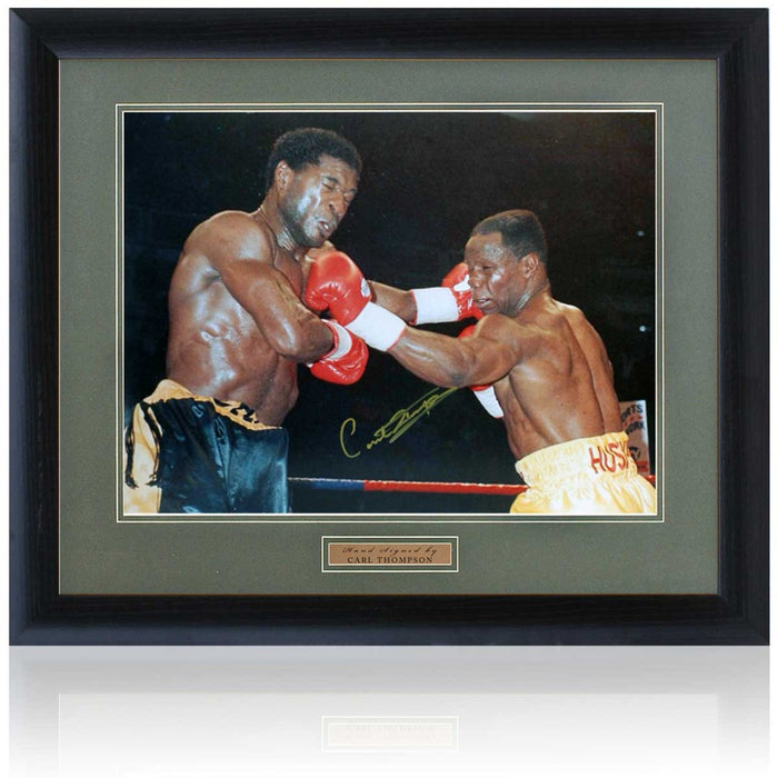 Carl Thompson Boxing Legend Hand Signed vs Eubank Photograph 23x19" Framed