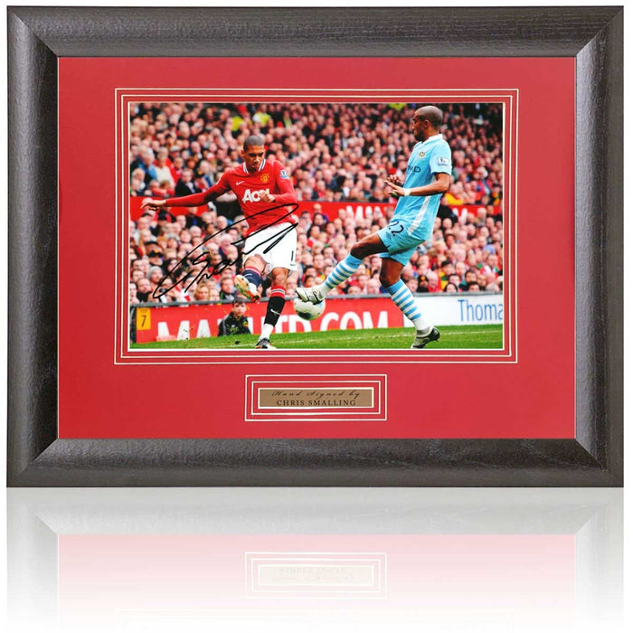 Chris Smalling Manchester United Hand Signed 1Photograph 15x19" Framed