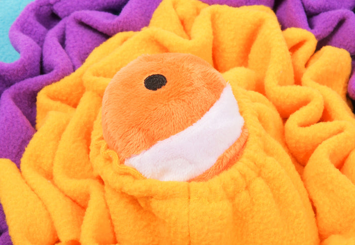 P.L.A.Y. Coral Cove Snuffle Mat - close up of clownfish toy on mat