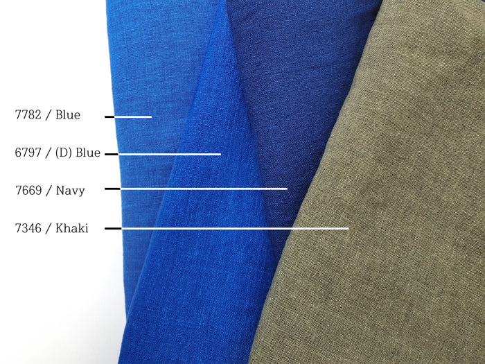 Delave Vintage Dyed 100% Linen Fabric – Medium to Heavyweight, Soft Finish Blue(dark) 6797