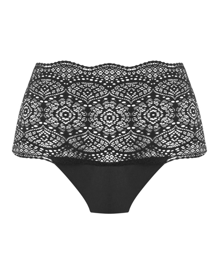 Fantasie FL2330 Black Lace Ease Invisible Stretch Nylon Full Brief myselflingerie.com