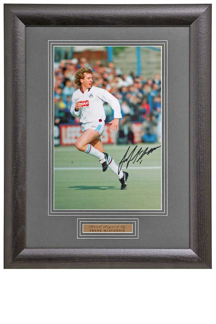 Frank McAvennie West Ham United Legend Hand Signed Photograph 15x19" Framed
