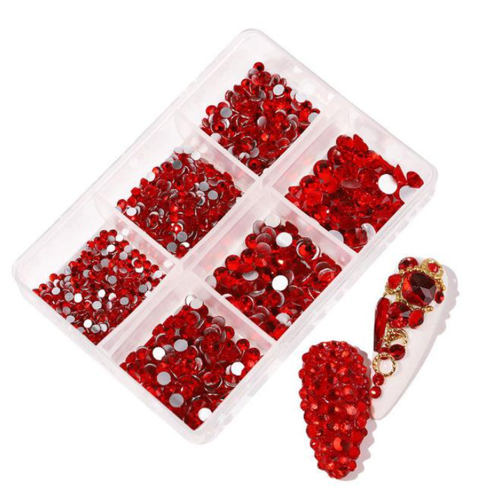 Gemini 6 pk Rhinestone Box | Red