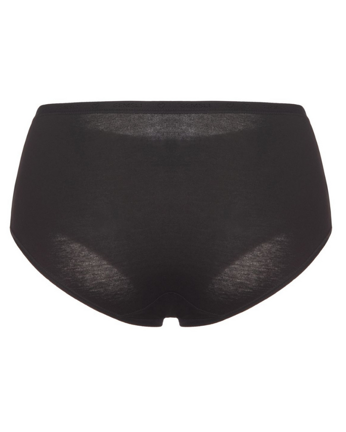 Gemsli 3324 Organic Cotton Black Hipsters 3 Pk myselfingerie.com