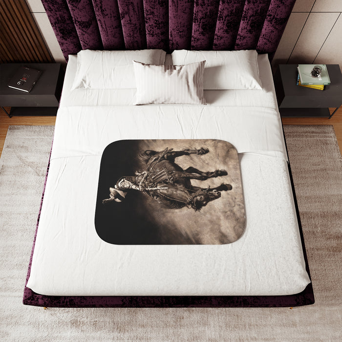 "Giddy Up" Sherpa Blanket.