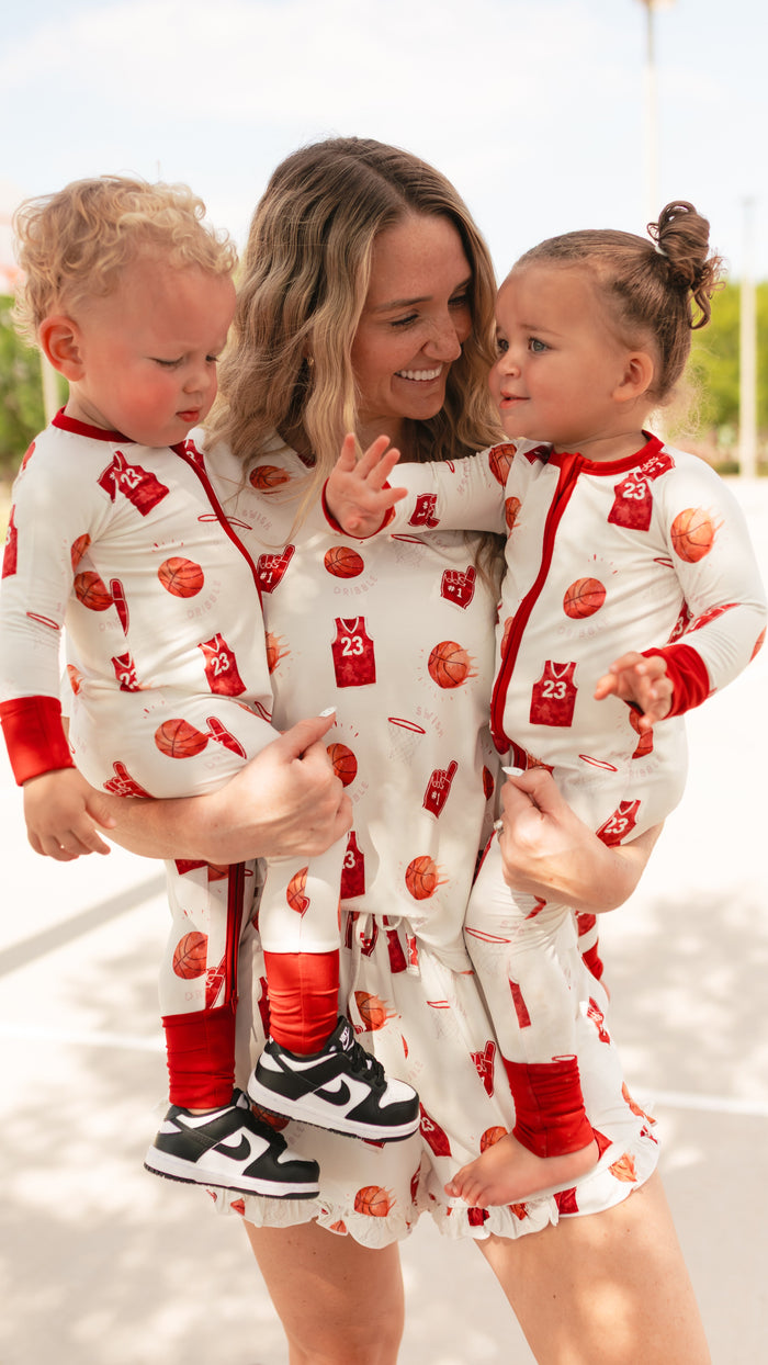 Infant Romper in Basketball