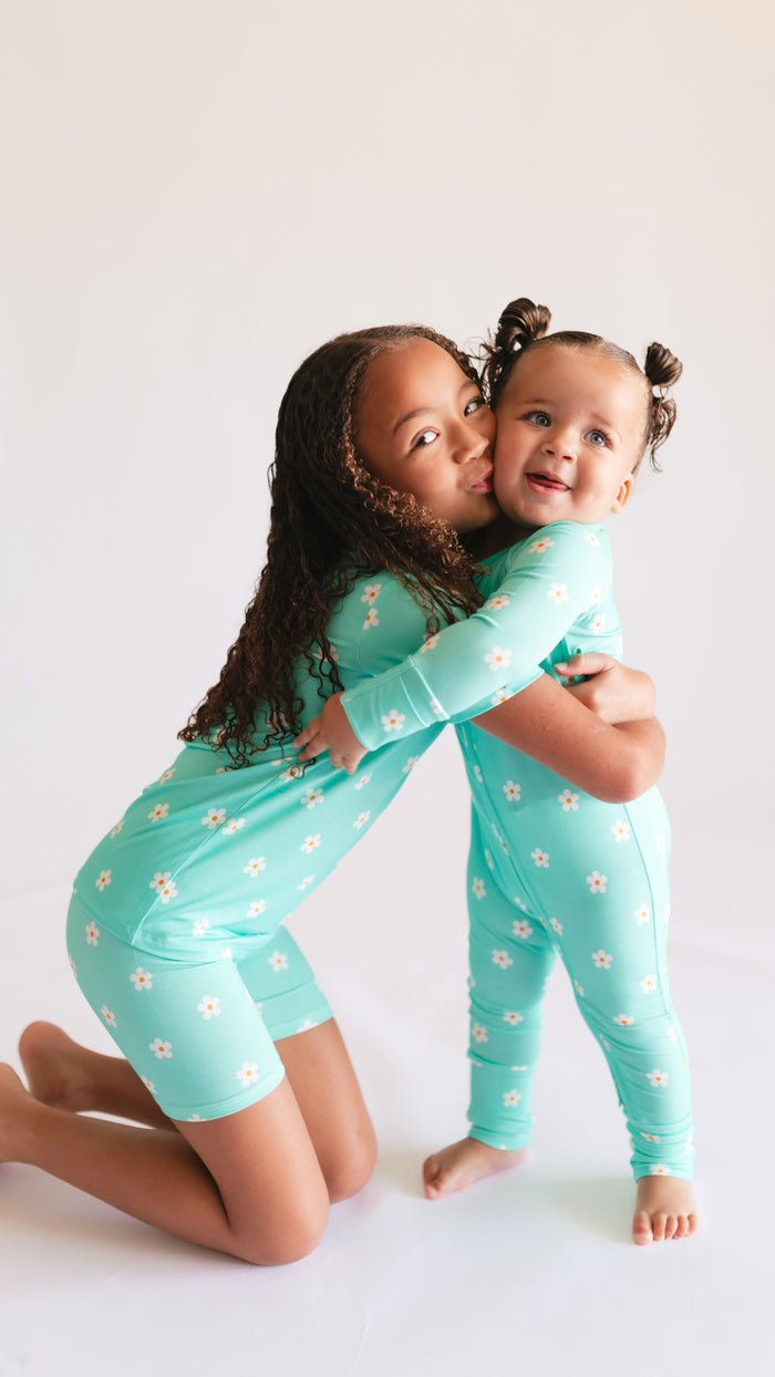 Infant Romper in Neon Flowers
