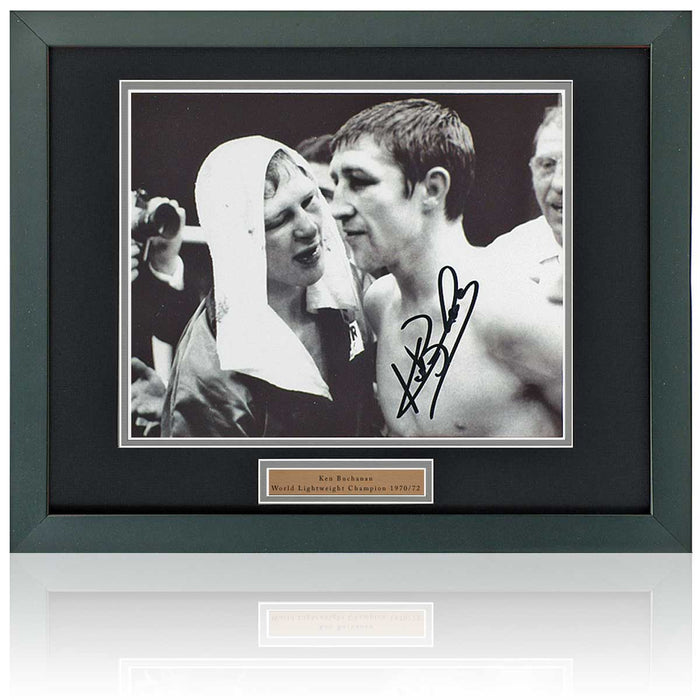 Ken Buchanan Boxing Legend Hand Signed Photograph 11x14" Framed