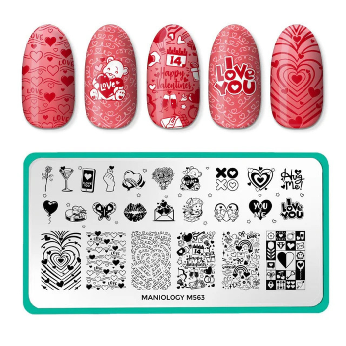 Maniology Stamping Plate | Love Bomb M563