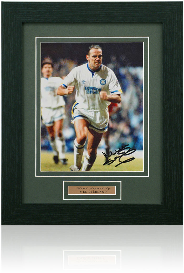 Mel Sterland Leeds United Legend Hand Signed Photograph 17x14" Framed