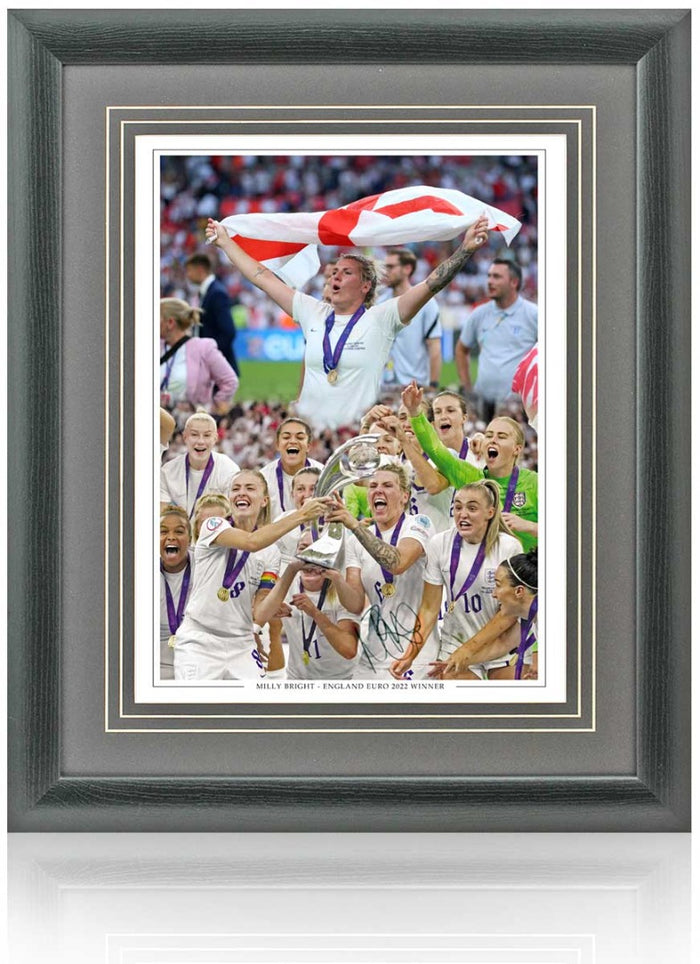 Millie Bright England Lionesses Euro Winner 2022 Hand Signed Montage 23x19" Framed