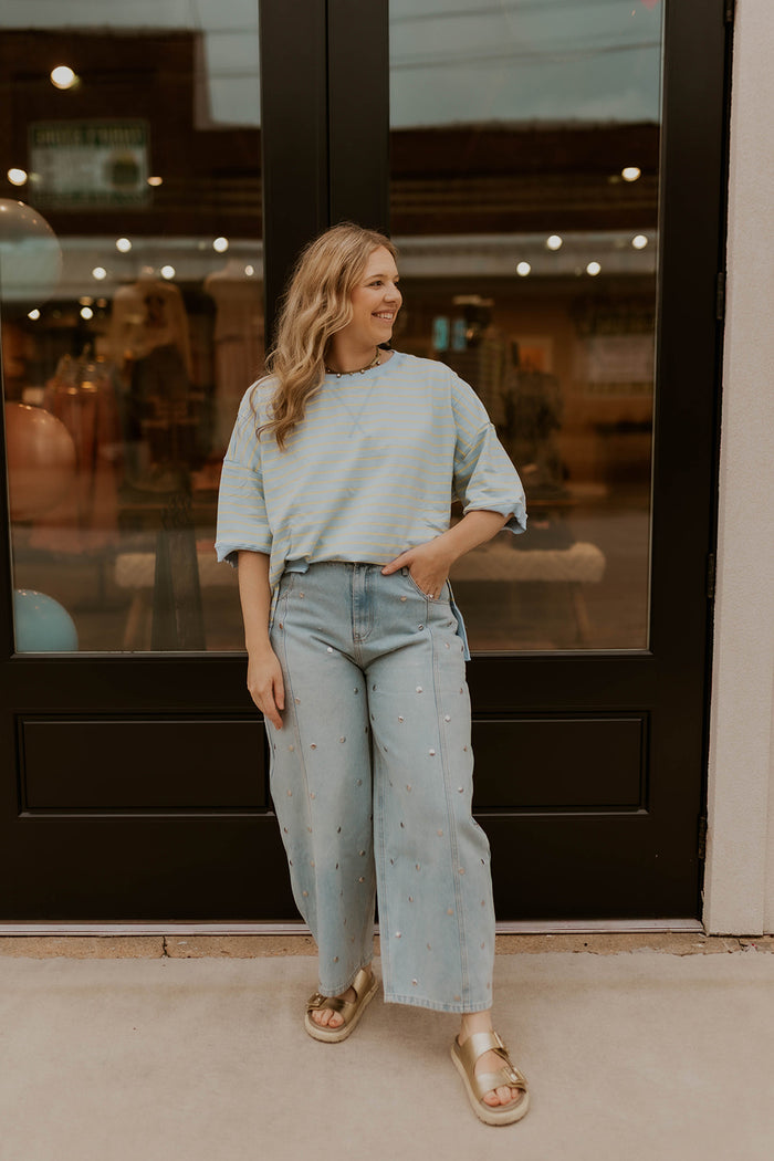 Moonstone Barrel Leg Jeans