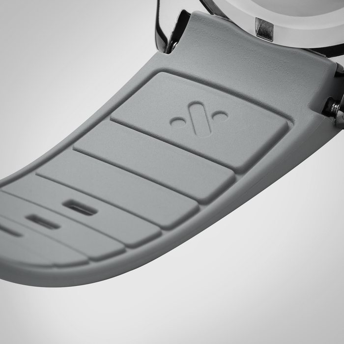 NMK801 Curved End SKX/SRPD Rubber Strap: Grey