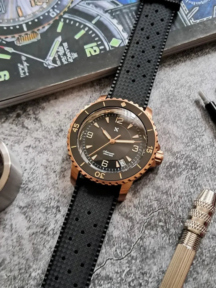 NMK957 Fathoms SKX007/SRPD Dive Case Bundle: Rose Gold Finish