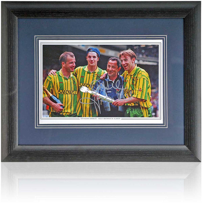 Ossie Ardiles West Bromwich Albion Legend Signed Photograph 15x19in Framed