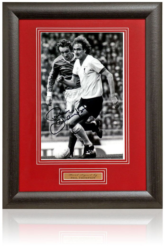 Phil Thompson Liverpool Legend Hand Signed Photograph 15x19" Framed