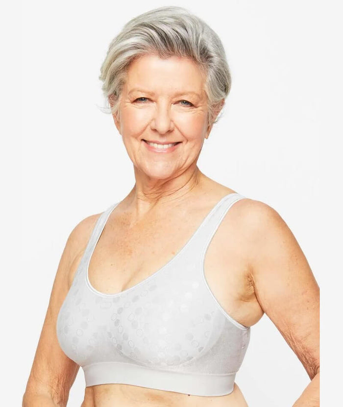 Playtex Comfort Revolution Dot Wire Free Bra - Crystal Grey Bras