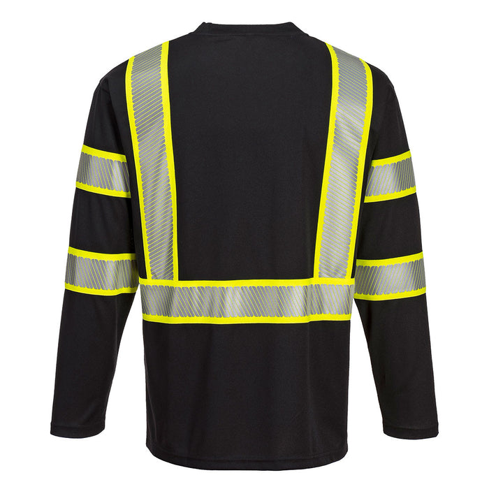 PortWest Iona Plus Long Sleeve T-Shirt - BLACK (S346)