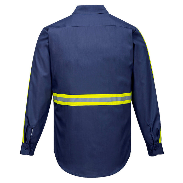 PortWest Iona Xtra Long Sleeve Shirt - NAVY (F125)