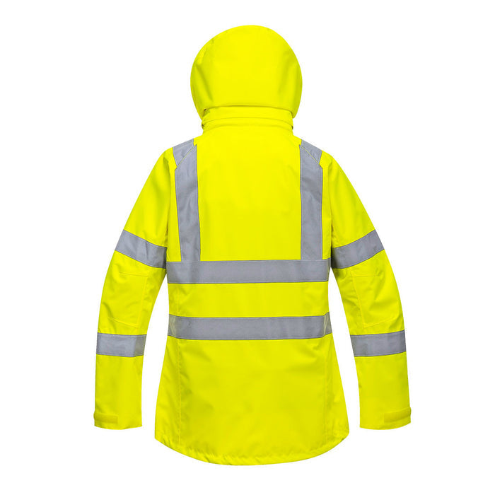 PortWest Ladies Hi-Vis Breathable Jacket - YELLOW (LW70)