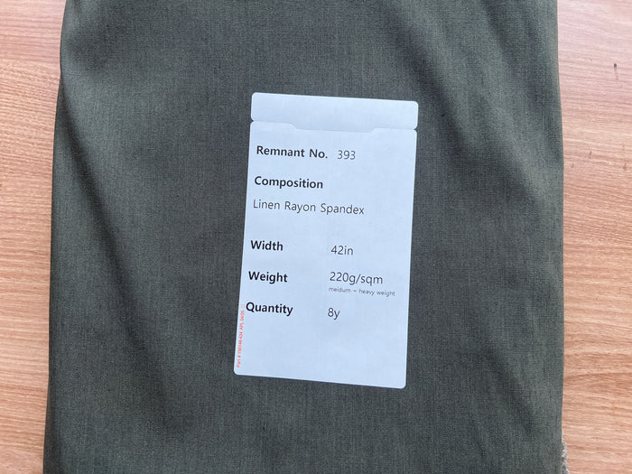 Remnant Fabric #393 - Linen Rayon Spandex - 8y