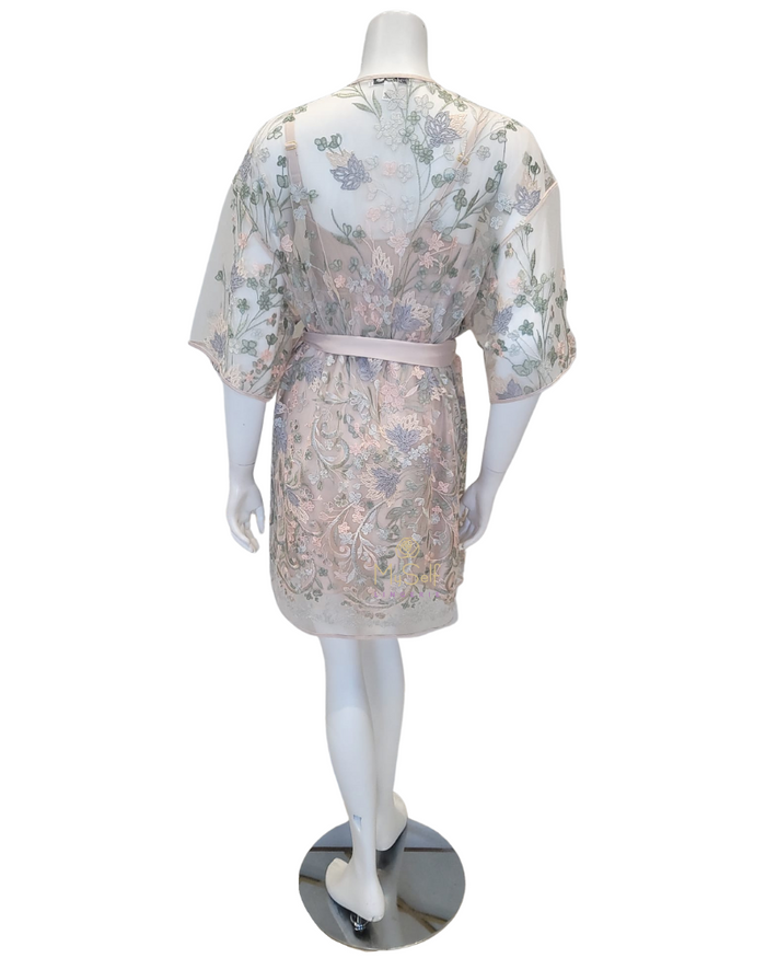 Rya Collection 564 Champagne Iris Embroidered Cover Up MYSELFLINGERIE.COM