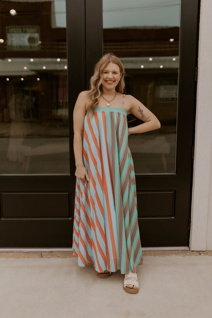 Serafina Striped Maxi Dress