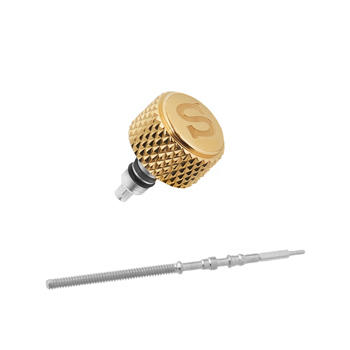 SKX007 Knurled Crown: Polished Gold Finish