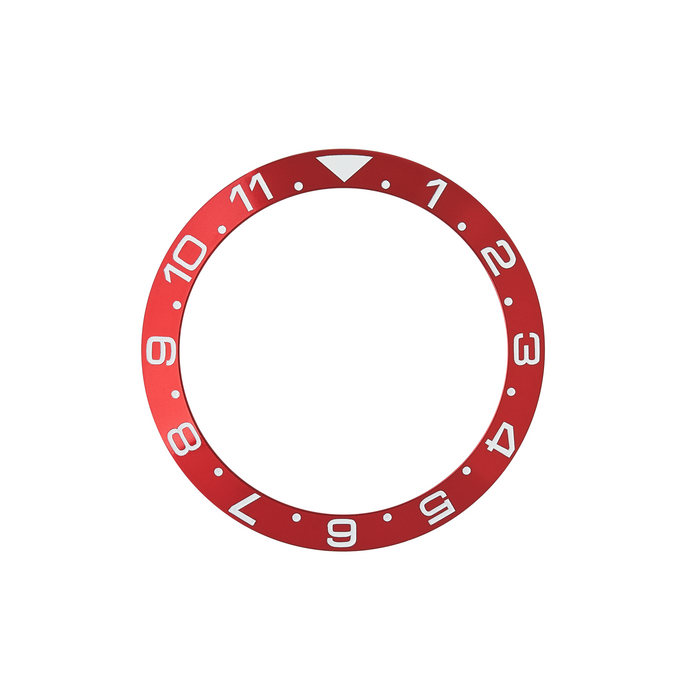 SKX Aluminium Bezel Insert: Dual Time style Red SKX007 SKX009