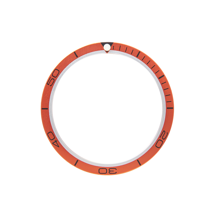 SKX Aluminium Bezel Insert: PO Style Orange Planet Ocean for SKX007/SKX009