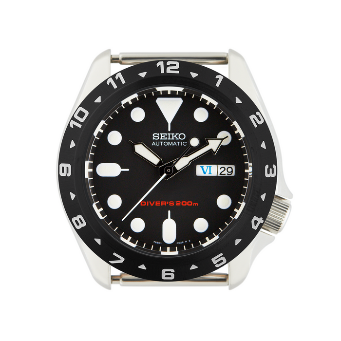 SKX007/SRPD Dual Time Bezel: Black Finish