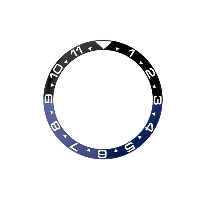 SKX007/SRPD Lumed Ceramic Bezel Insert: Dual Time Style Batman