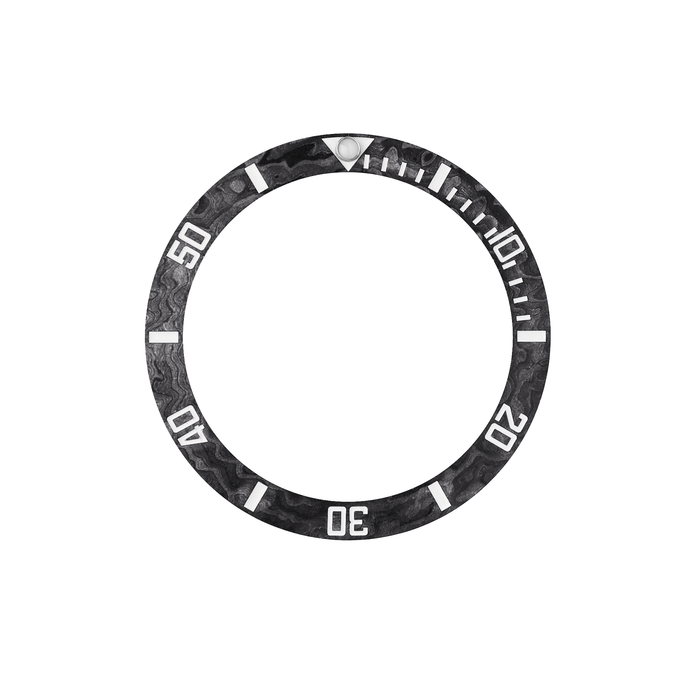 SKX007/SRPD Forged Carbon Bezel Insert: Sub Style Black