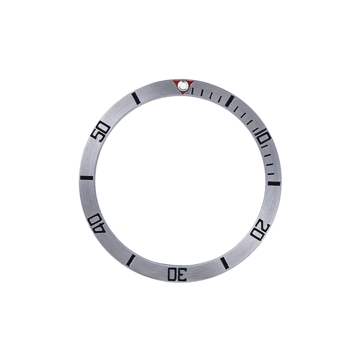 SKX007 SKX009 Steel Bezel Insert Black Bay Steel Style Red