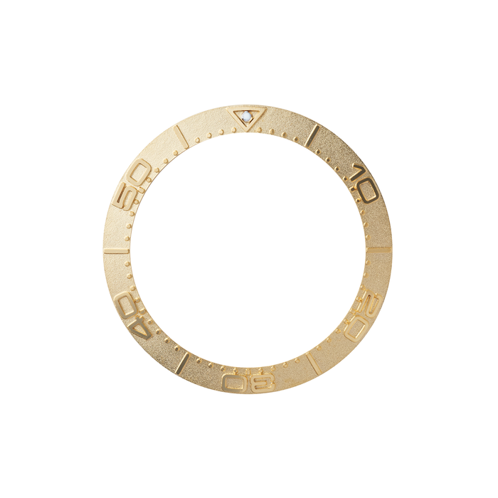 SKX007/SRPD Steel Bezel Insert: SMP style Gold