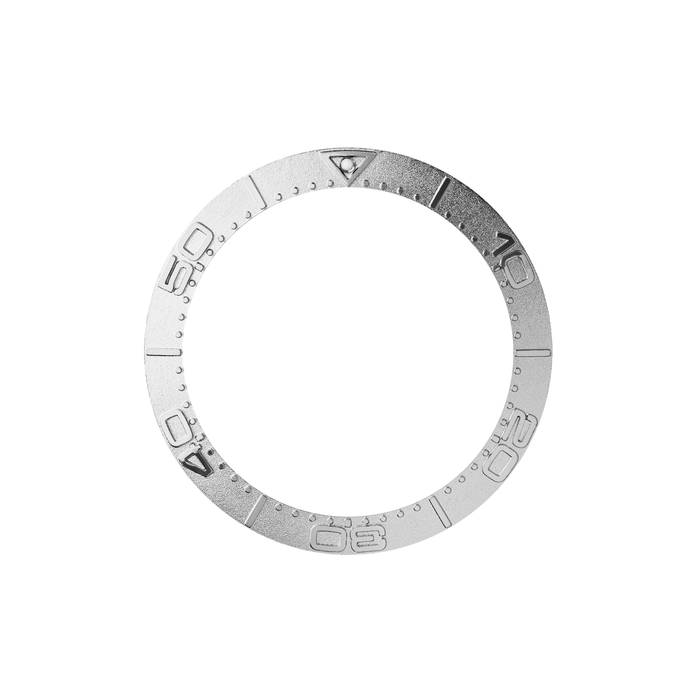 SKX007/SRPD Steel Bezel Insert: SMP style Silver