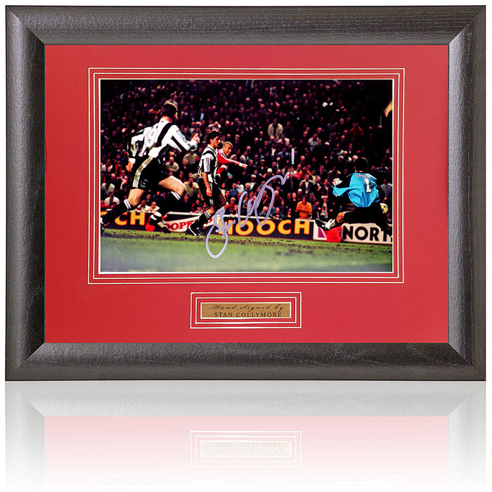 Stan Collymore Hand Signed Liverpool FC Photograph 15x19" Framed