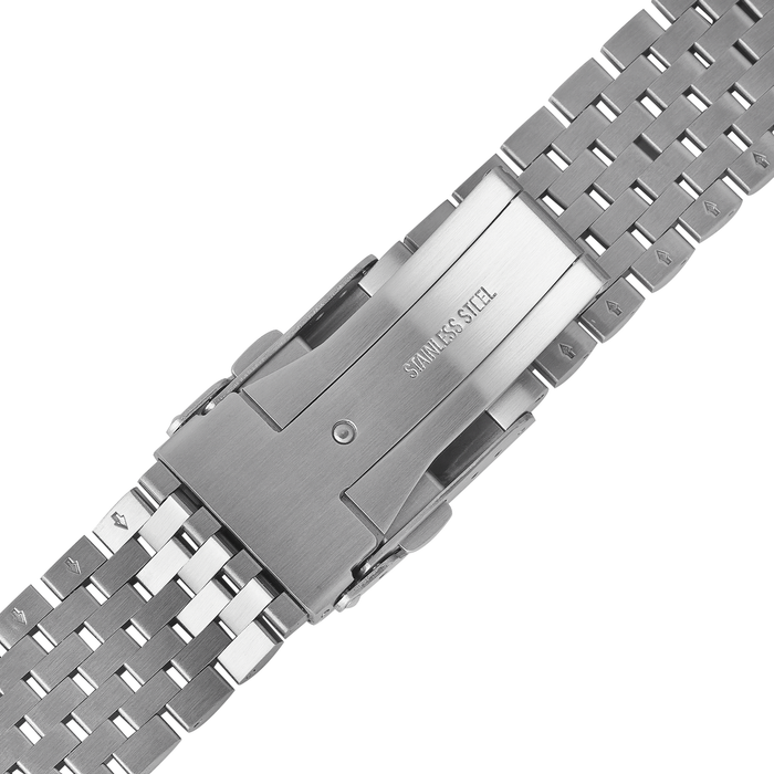 Straight End Watch Bracelet: 7 Links Brushed Finish