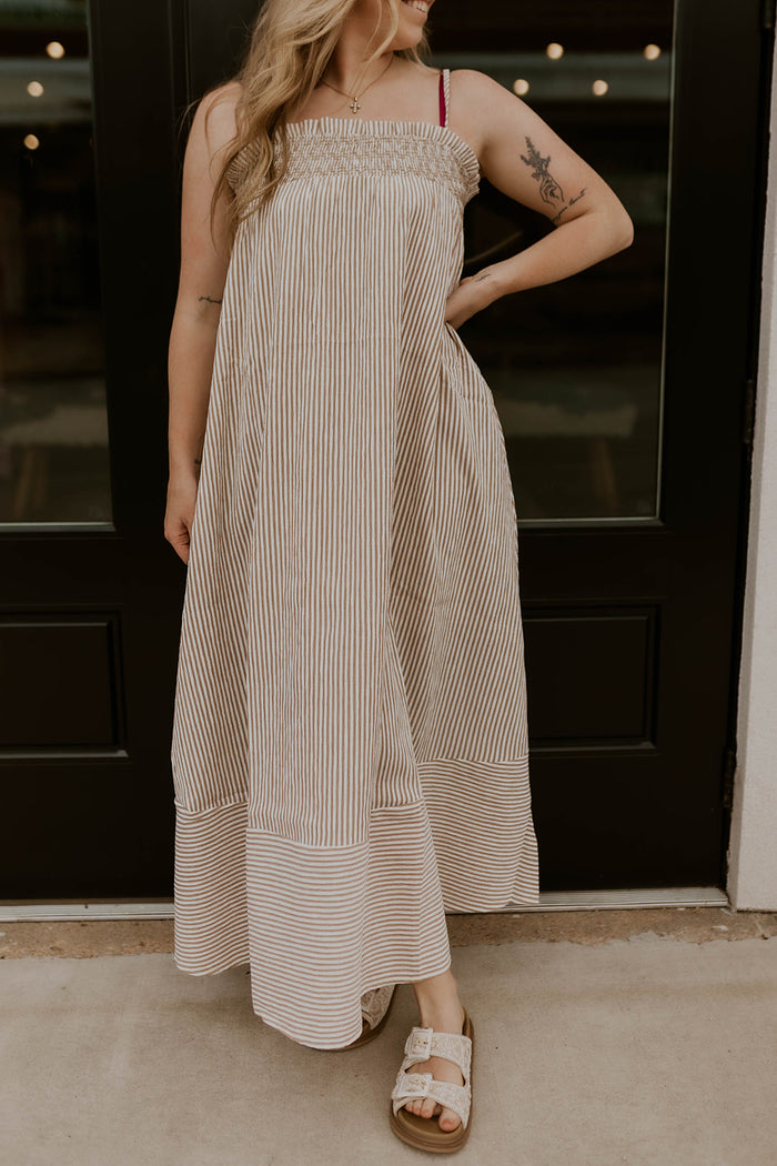 Summer Grove Maxi Dress-Khaki