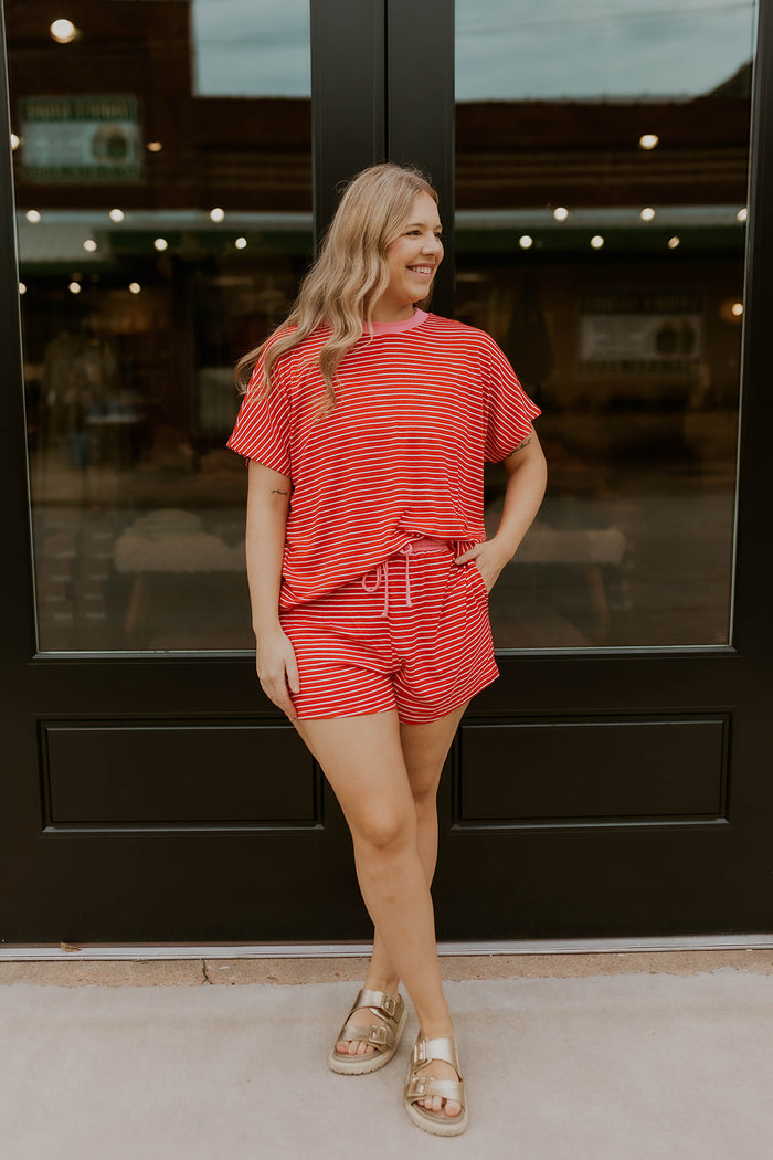 Sunbeam Striped Set- Red