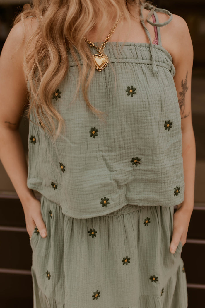 Sunset Field Cotton Gauze Tank Top