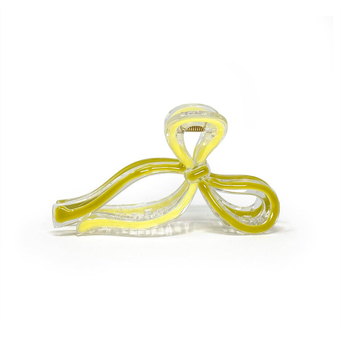 Two Tone Ribbon Bow Hair Claw Clip
